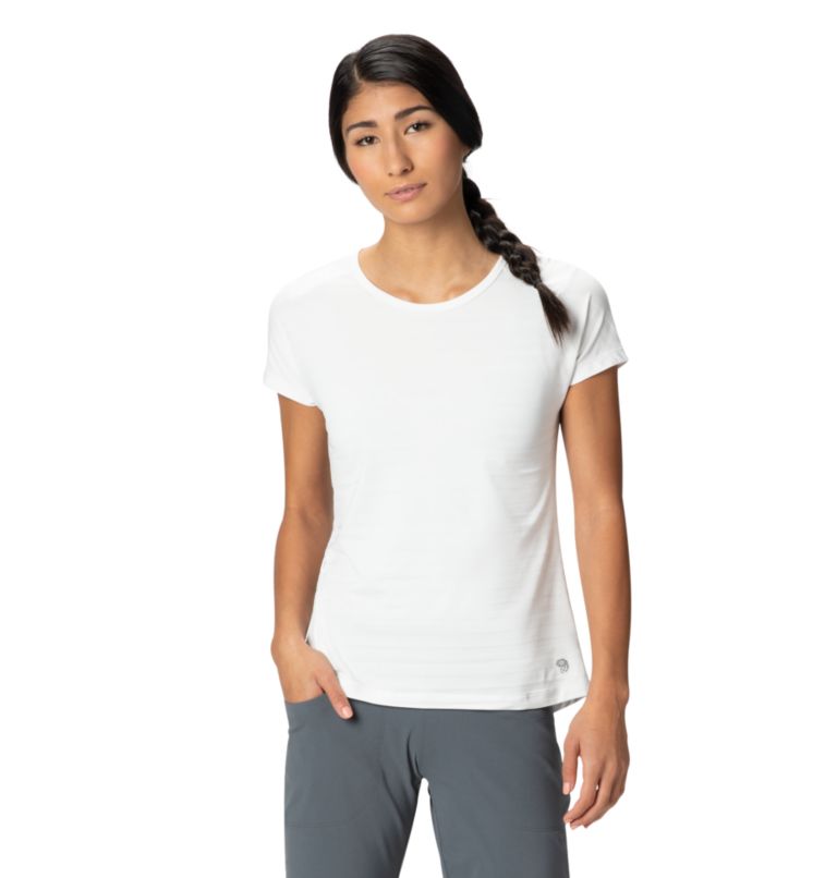 Thumbnail: Women's Mighty Stripe Short Sleeve T-Shirt, Color: Fogbank, image 1