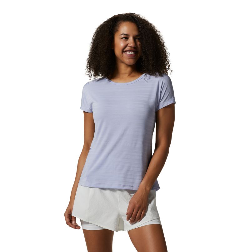 Thumbnail: Women's Mighty Stripe Short Sleeve T-Shirt, Color: Vinca, image 6