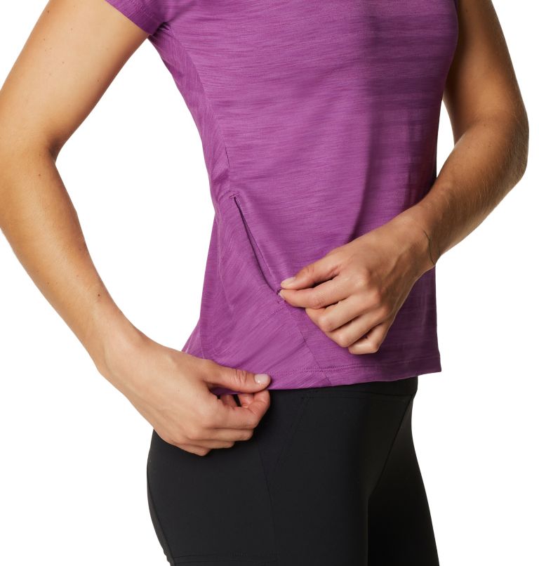 Women's Mighty Stripe Short Sleeve T-Shirt, Color: Acai, image 4