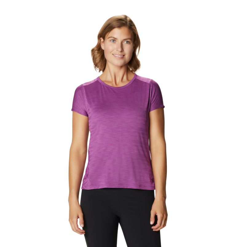 Women's Mighty Stripe Short Sleeve T-Shirt, Color: Acai, image 1