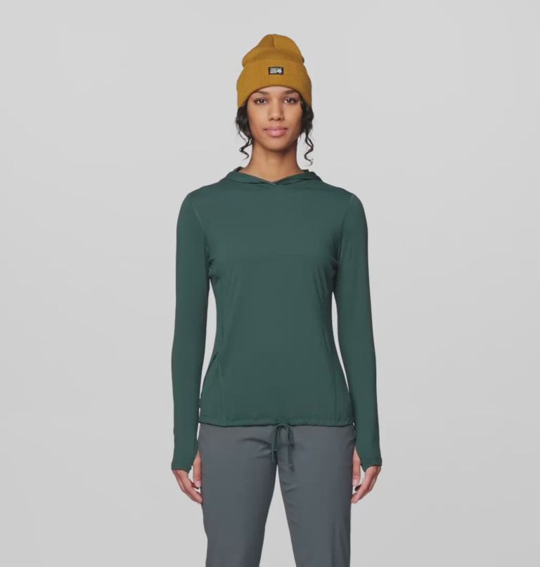 Women's Crater Lake Long Sleeve Hoody, Color: Verve