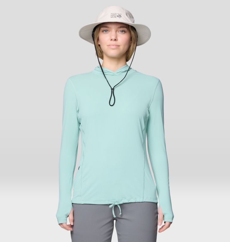 Women's Crater Lake Long Sleeve Hoody, Color: Mineral Spring, image 5