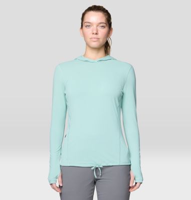 Women's Crater Lake Long Sleeve Hoody, Color: Mineral Spring, image 13