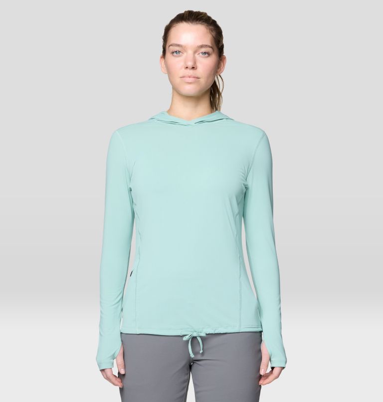 Women's Crater Lake Long Sleeve Hoody, Color: Mineral Spring, image 1