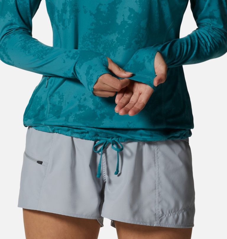 Women's Crater Lake Long Sleeve Hoody, Color: Palisades Scatter Dye Print, image 5