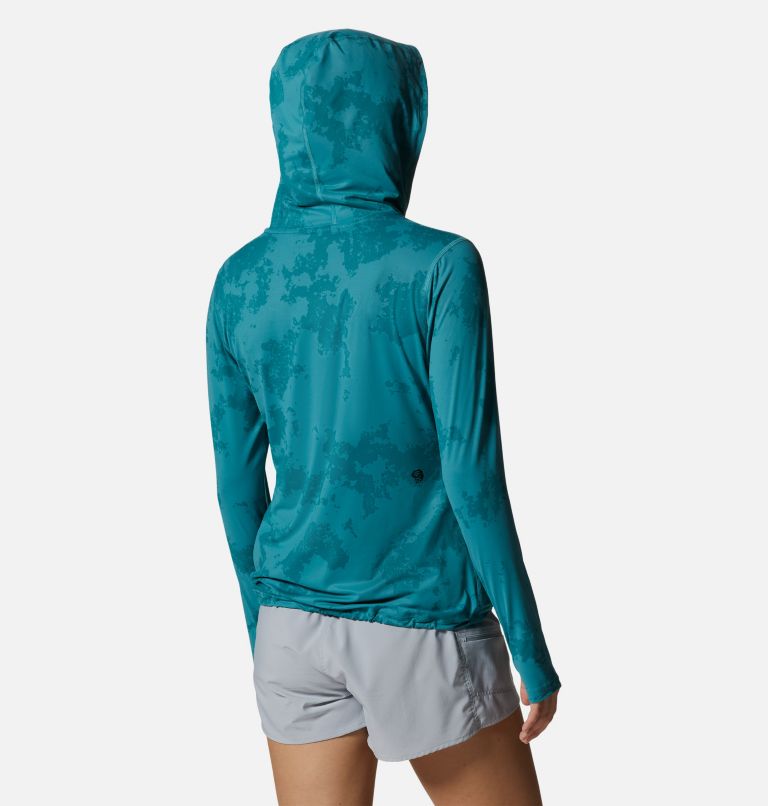 Women's Crater Lake Long Sleeve Hoody, Color: Palisades Scatter Dye Print, image 2