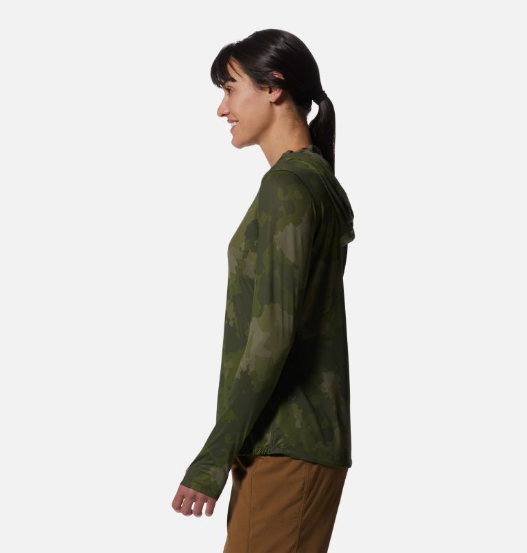 Thumbnail: Women's Crater Lake Long Sleeve Hoody, Color: Surplus Green, image 3