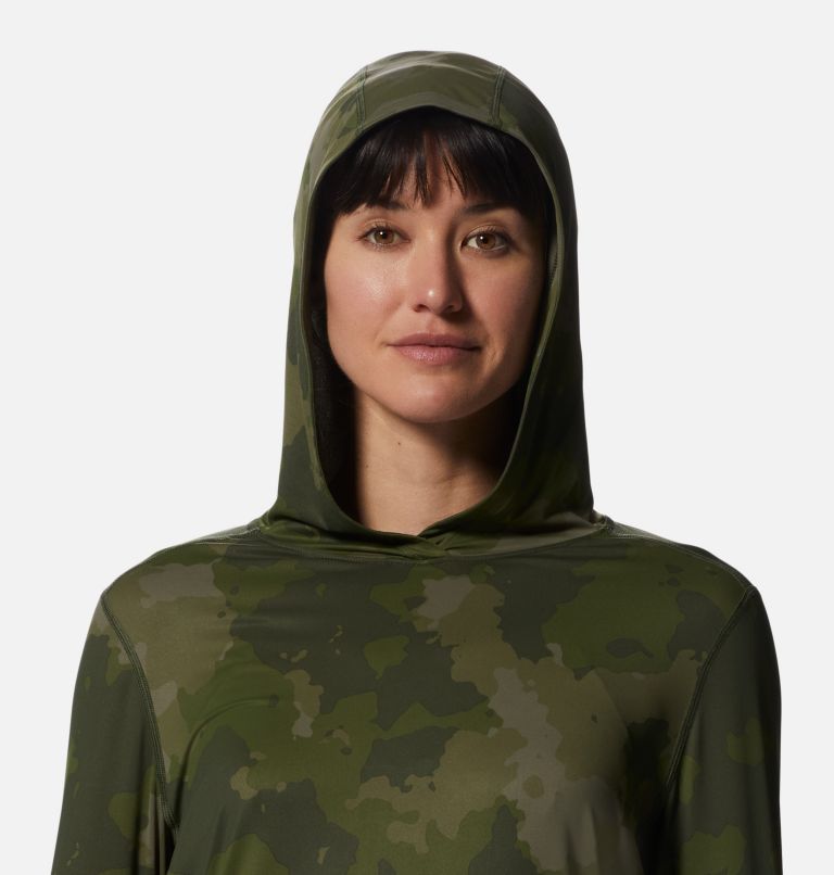 Thumbnail: Women's Crater Lake Long Sleeve Hoody, Color: Surplus Green, image 4