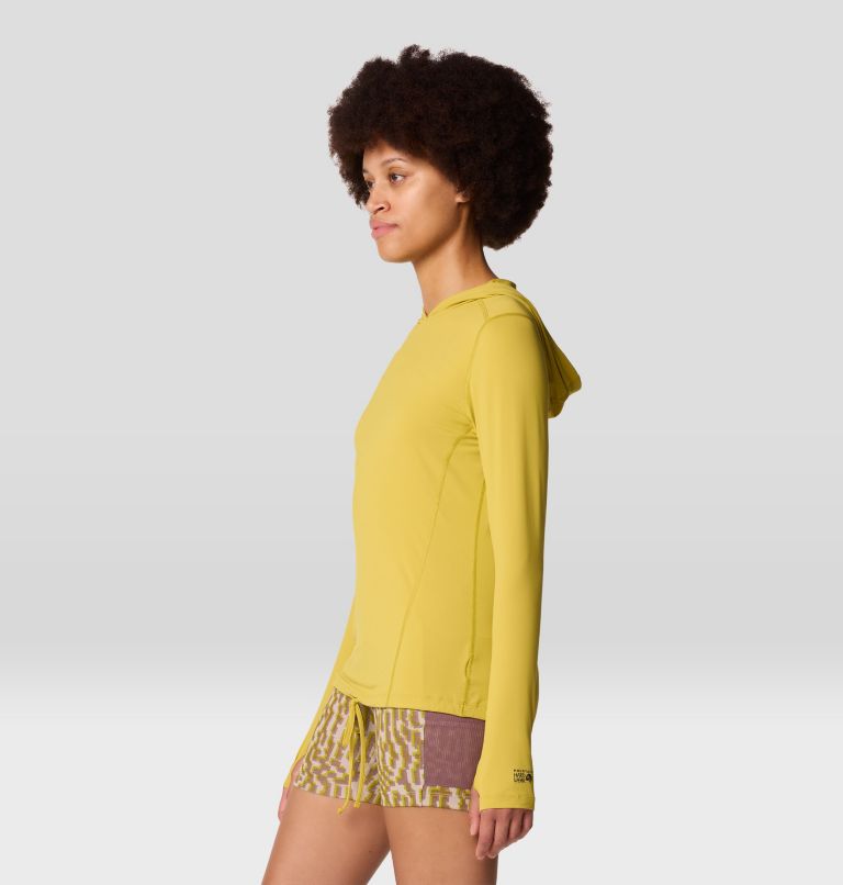Women's Crater Lake Long Sleeve Hoody, Color: Bright Olive, image 4