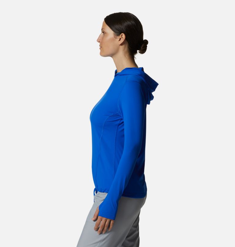 Women's Crater Lake Long Sleeve Hoody, Color: Bright Island Blue, image 3