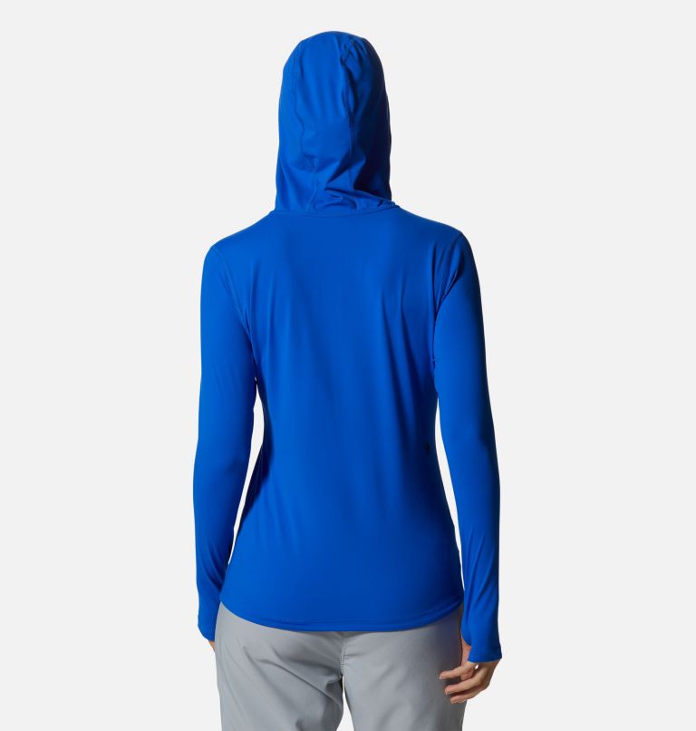 Women's Crater Lake Long Sleeve Hoody, Color: Bright Island Blue, image 2
