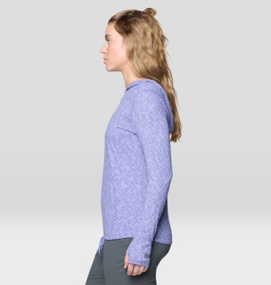 Women's Crater Lake Long Sleeve Hoody, Color: Avid Peaks Print, image 16