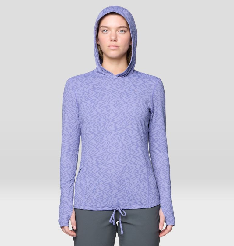Women's Crater Lake Long Sleeve Hoody, Color: Avid Peaks Print, image 5
