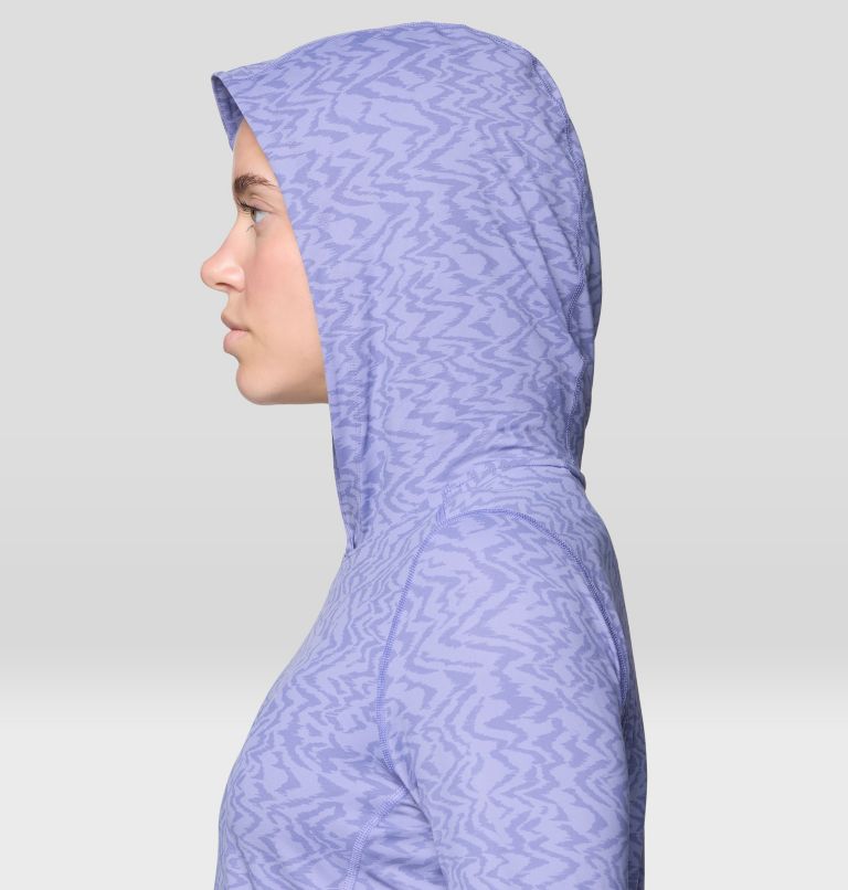 Women's Crater Lake Long Sleeve Hoody, Color: Avid Peaks Print, image 7