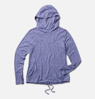Women's Crater Lake Long Sleeve Hoody, Color: Avid Peaks Print, image 14