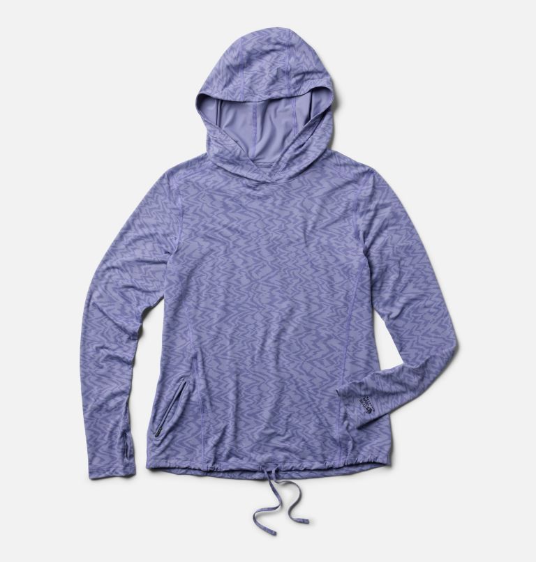 Women's Crater Lake Long Sleeve Hoody, Color: Avid Peaks Print, image 2
