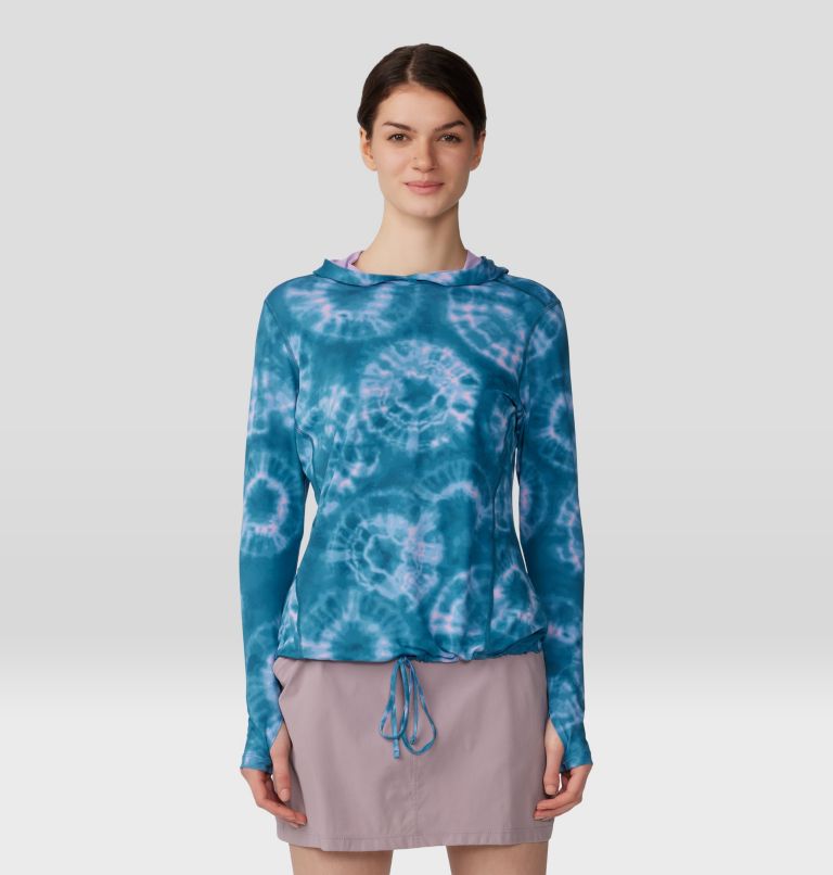 Chandail à capuchon manches longues Crater Lake, Color: Baltic Blue Spore Dye Print, image 8
