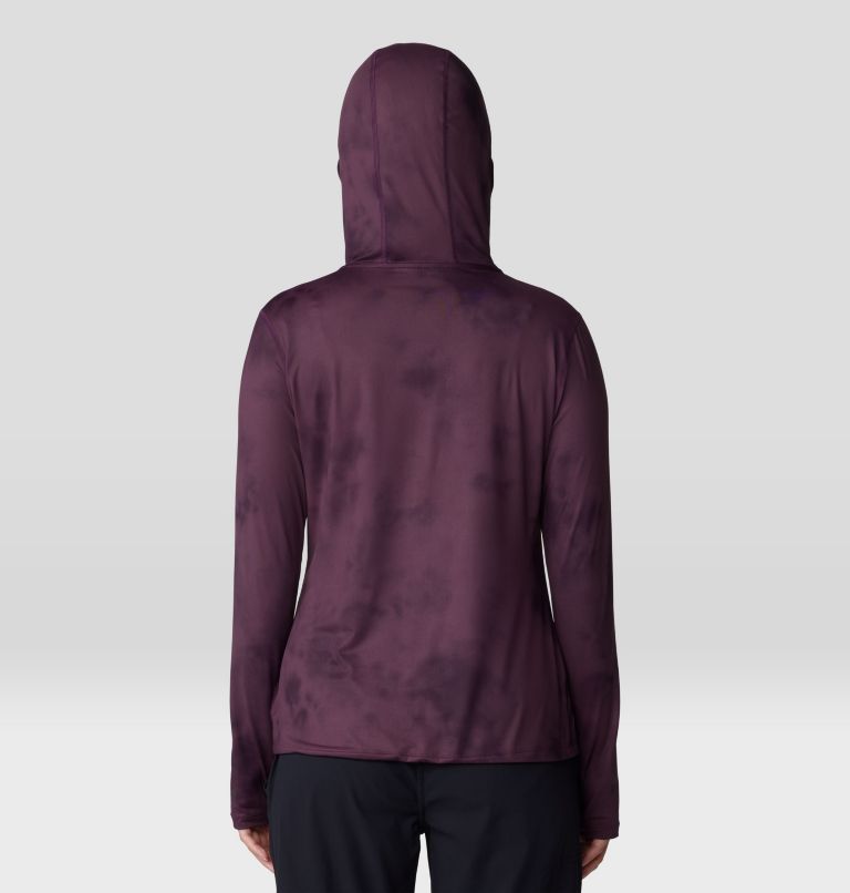 Women's Crater Lake Long Sleeve Hoody, Color: Blackberry Clouds Print, image 2