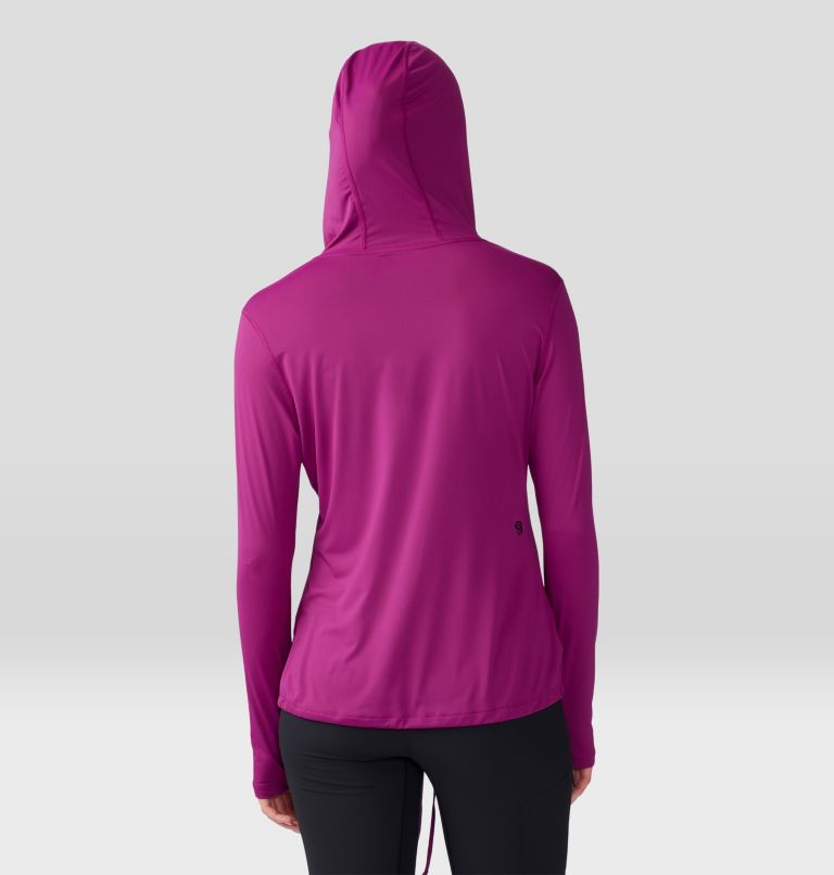 Women's Crater Lake Long Sleeve Hoody, Color: Berry Glow, image 2