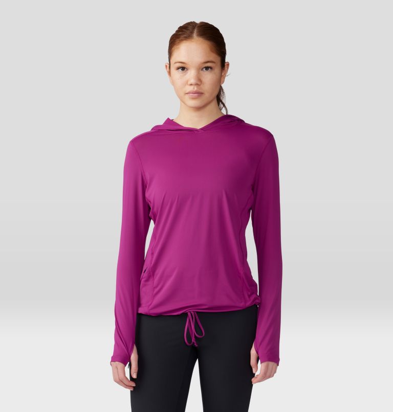 Women's Crater Lake Long Sleeve Hoody, Color: Berry Glow, image 1