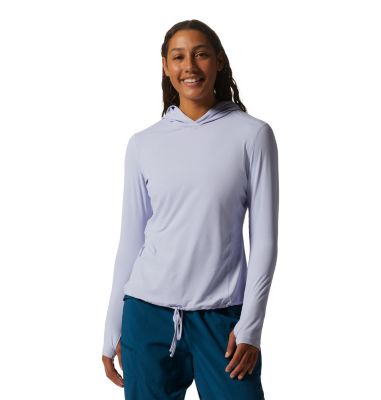 Women's Crater Lake Long Sleeve Hoody, Color: Vinca