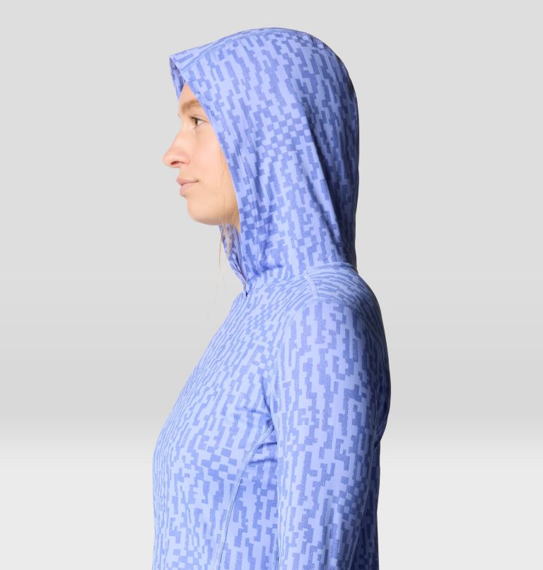 Women's Crater Lake Long Sleeve Hoody, Color: Light Illusion Digidaze Print, image 5