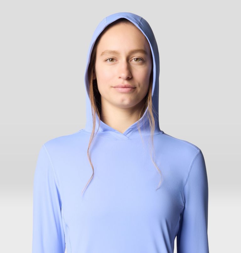 Women's Crater Lake Long Sleeve Hoody, Color: Light Illusion, image 5