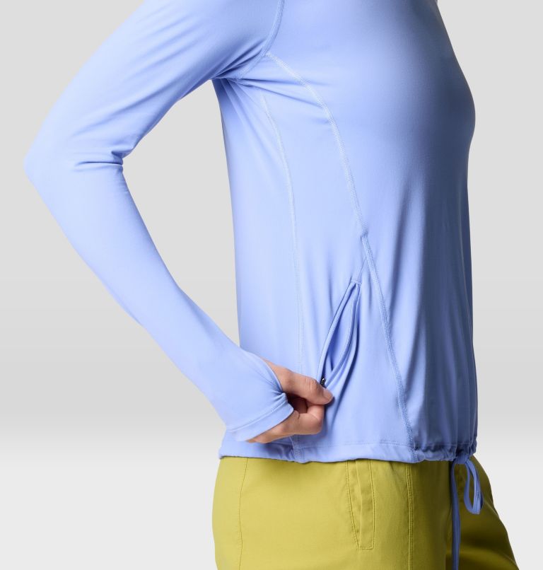 Women's Crater Lake Long Sleeve Hoody, Color: Light Illusion, image 7