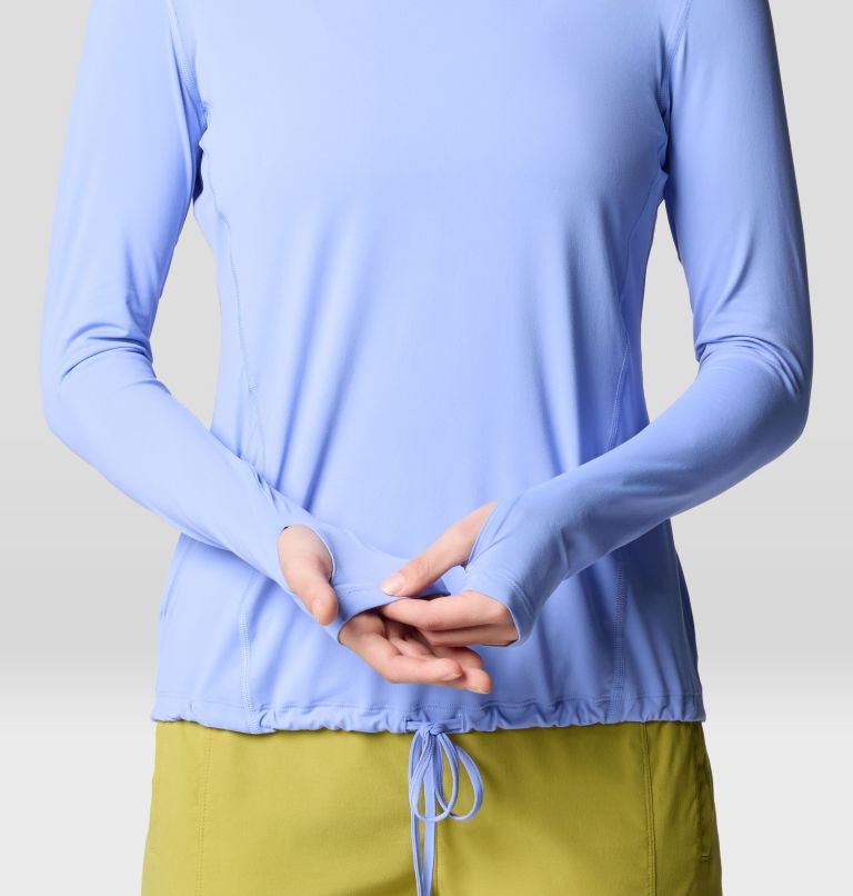 Women's Crater Lake Long Sleeve Hoody, Color: Light Illusion, image 8