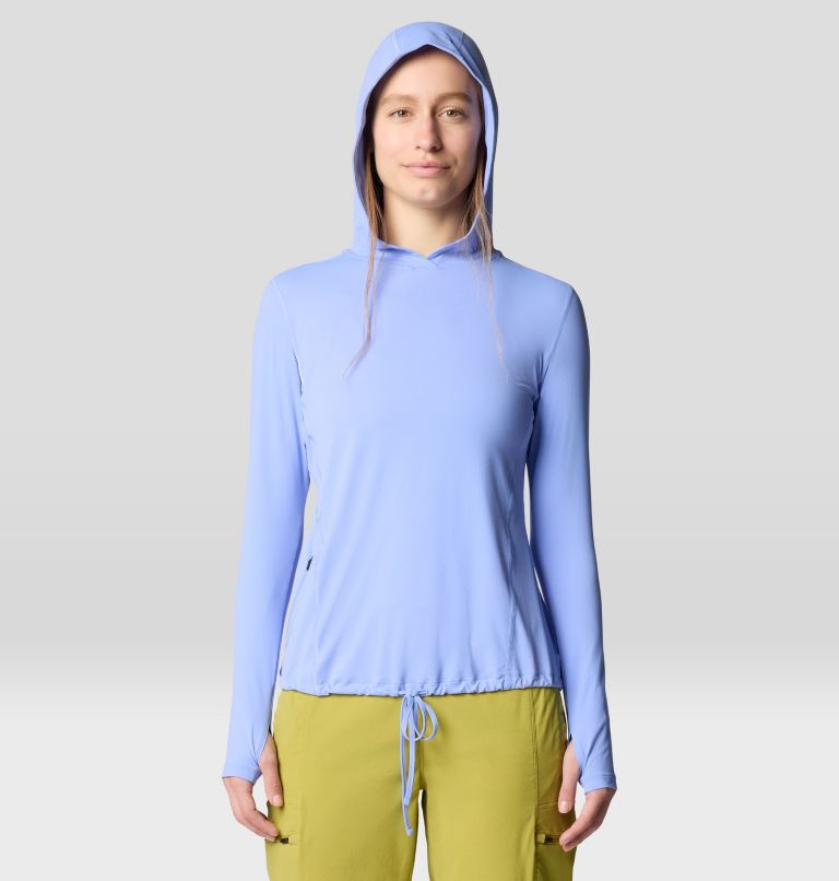 Women's Crater Lake Long Sleeve Hoody, Color: Light Illusion, image 2