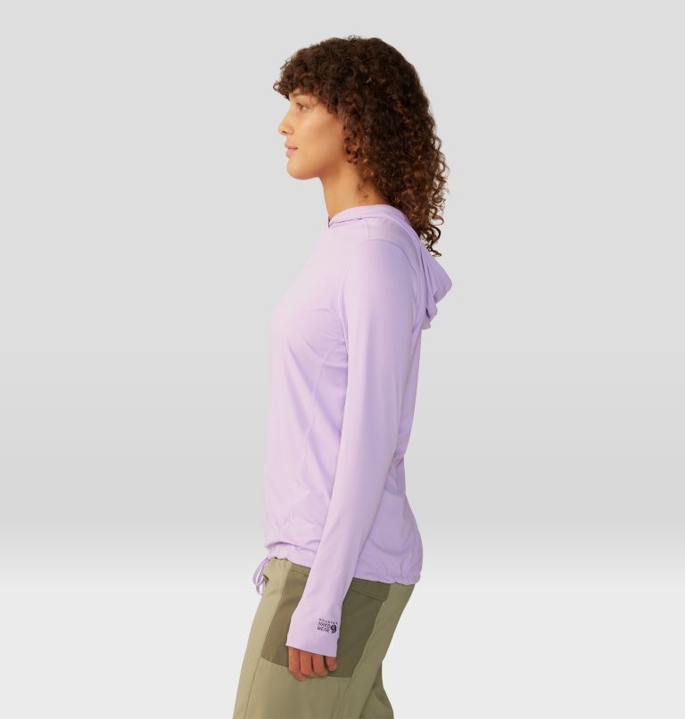 Thumbnail: Women's Crater Lake Long Sleeve Hoody, Color: Wisteria, image 3