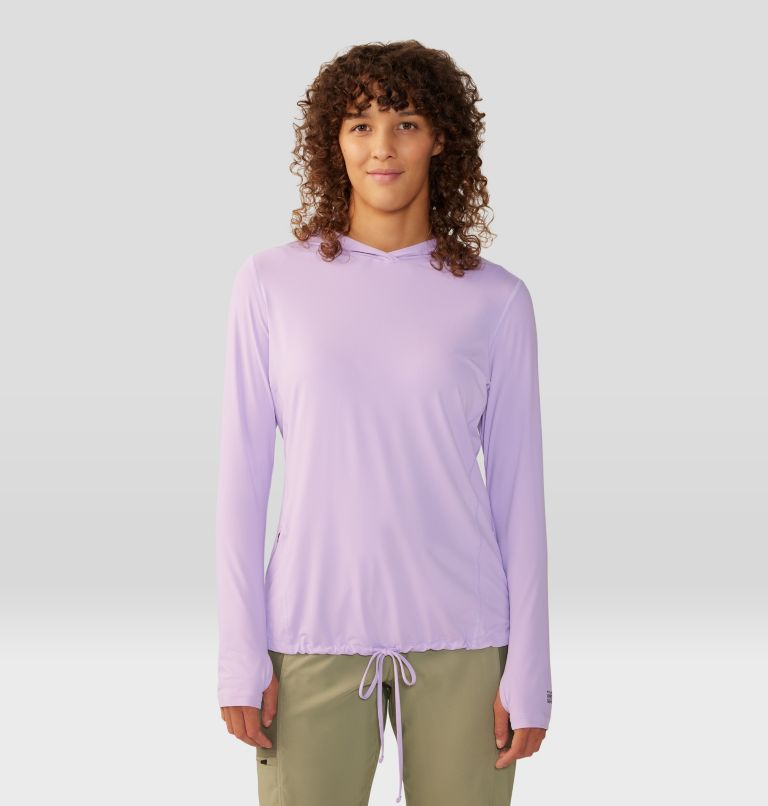 Thumbnail: Women's Crater Lake Long Sleeve Hoody, Color: Wisteria, image 7