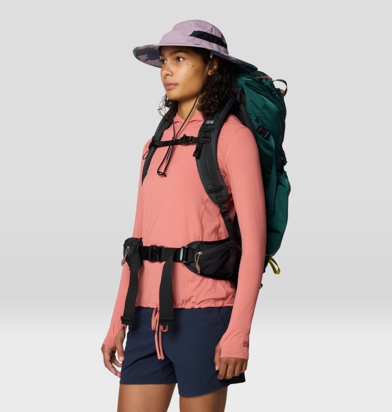 Women's Crater Lake Long Sleeve Hoody, Color: Fleurs, image 6