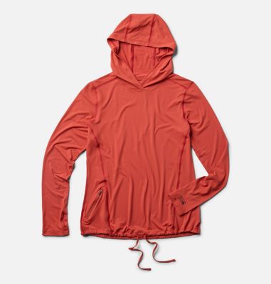 Women's Crater Lake Long Sleeve Hoody, Color: Mars Red, image 18