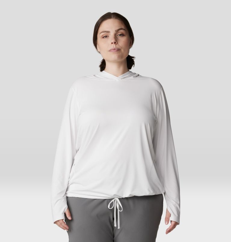 Women's Crater Lake Long Sleeve Hoody | 102 | 1X, Color: Fogbank, image 1