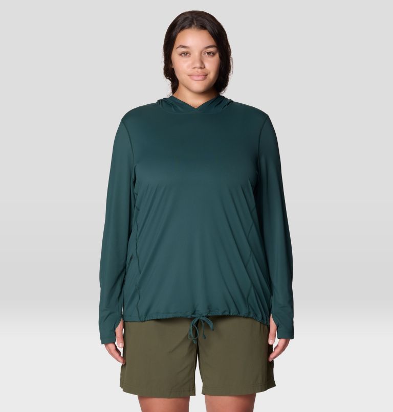 Women's Crater Lake Long Sleeve Hoody - Plus Size, Color: Verve, image 1