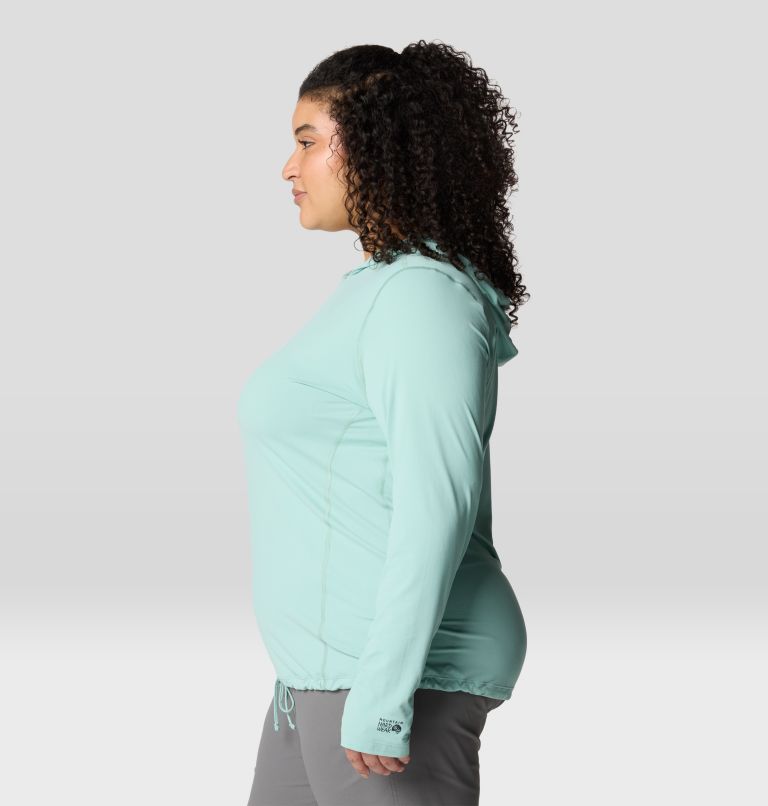 Women's Crater Lake Long Sleeve Hoody - Plus Size, Color: Mineral Spring, image 4