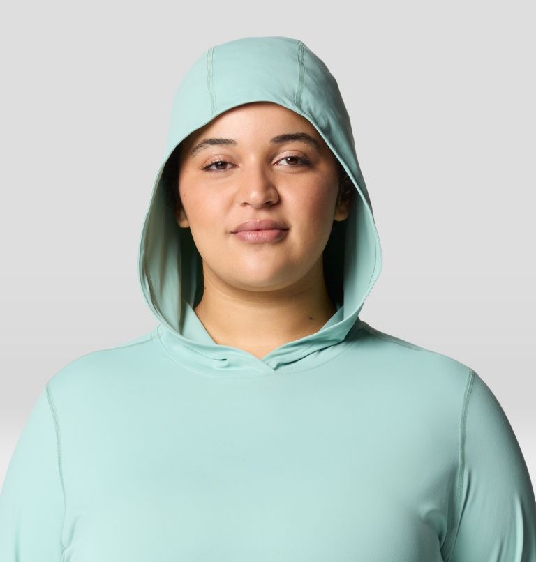 Women's Crater Lake Long Sleeve Hoody - Plus Size, Color: Mineral Spring, image 5