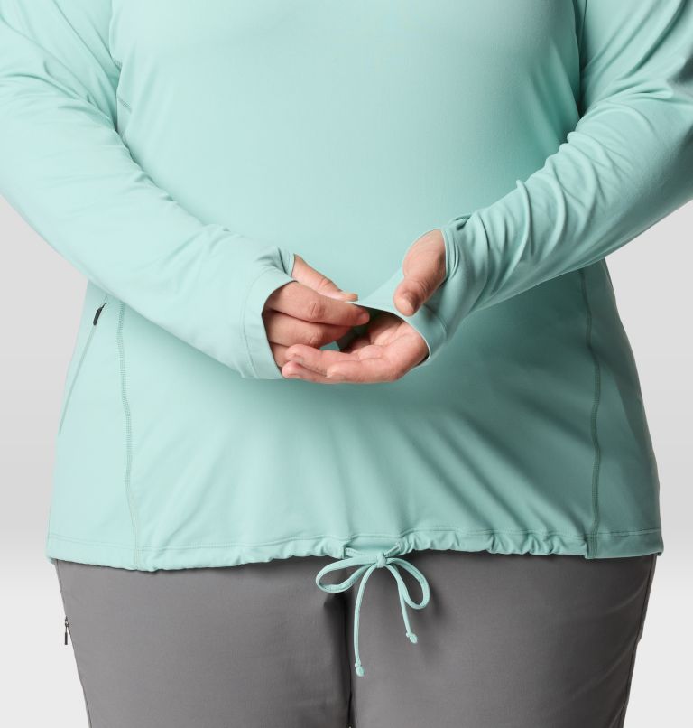 Women's Crater Lake Long Sleeve Hoody - Plus Size, Color: Mineral Spring, image 8