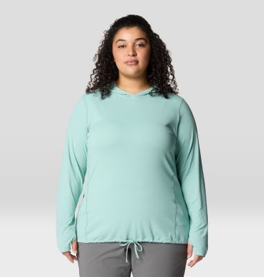 Women's Crater Lake Long Sleeve Hoody - Plus Size, Color: Mineral Spring, image 1