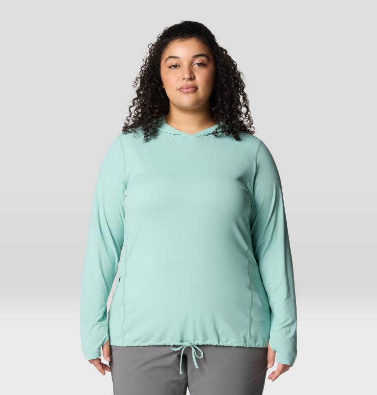 Women's Crater Lake Long Sleeve Hoody - Plus Size, Color: Mineral Spring, image 1