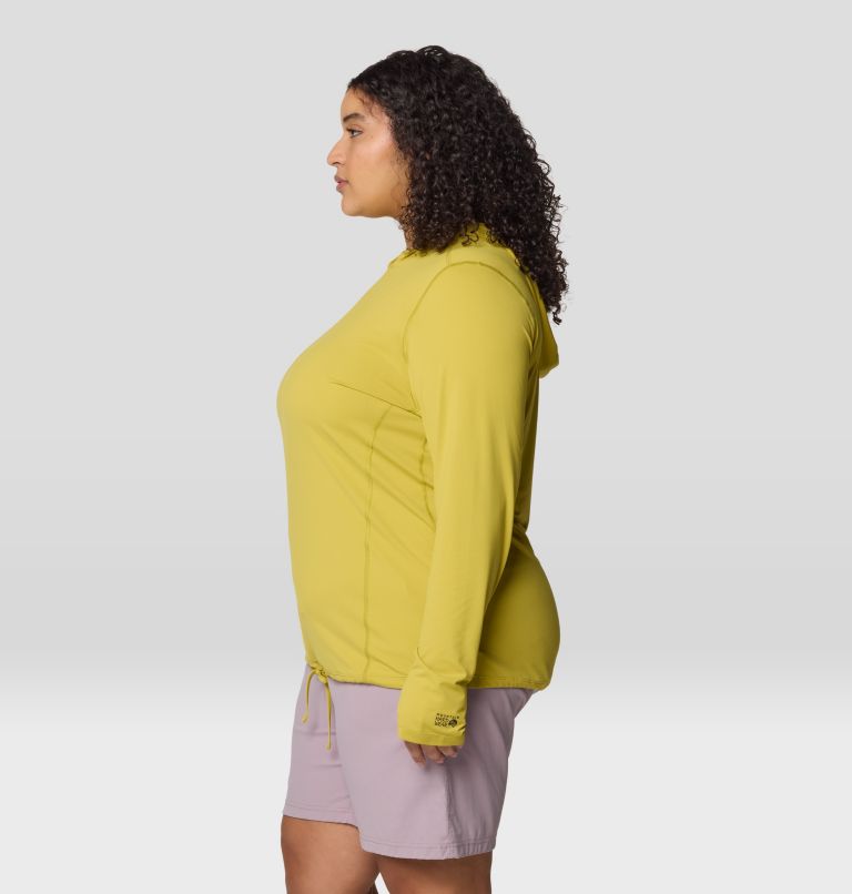 Women's Crater Lake Long Sleeve Hoody | 354 | 1X, Color: Bright Olive, image 4