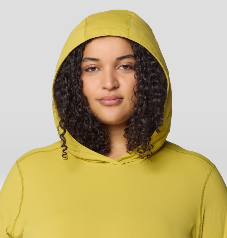 Women's Crater Lake Long Sleeve Hoody | 354 | 1X, Color: Bright Olive, image 5