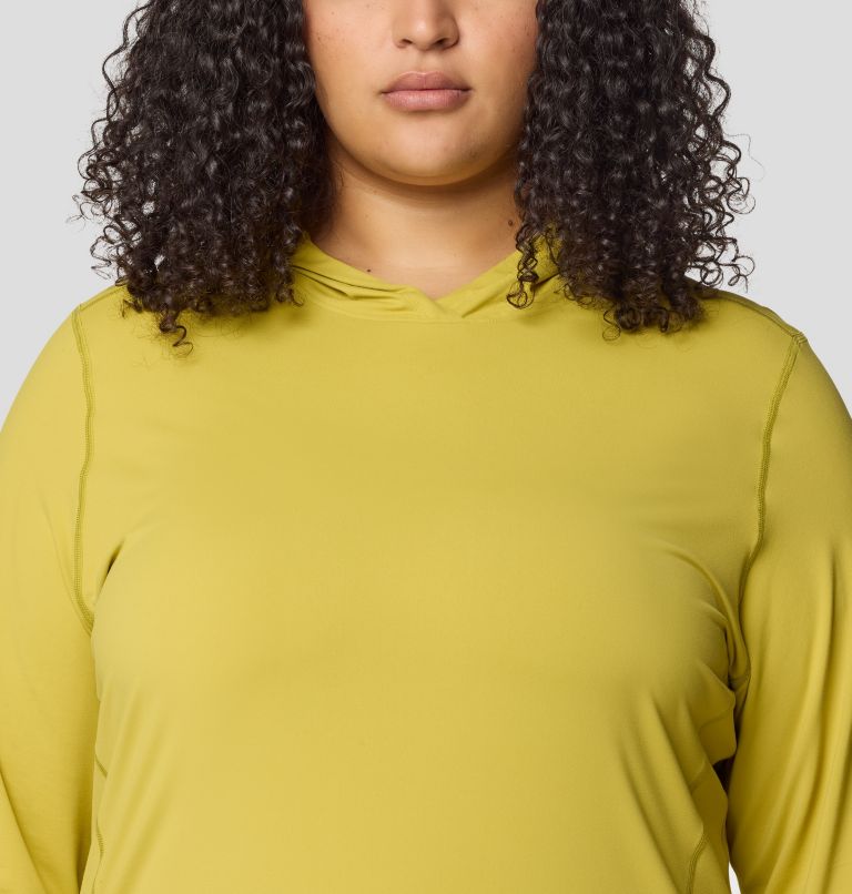 Women's Crater Lake Long Sleeve Hoody | 354 | 1X, Color: Bright Olive, image 6