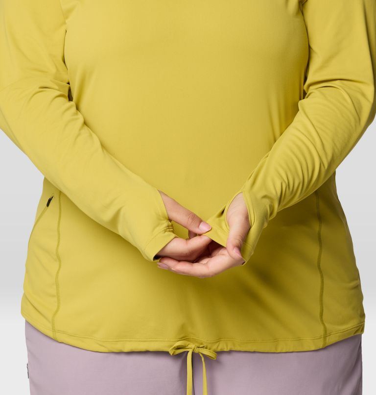 Women's Crater Lake Long Sleeve Hoody | 354 | 1X, Color: Bright Olive, image 7