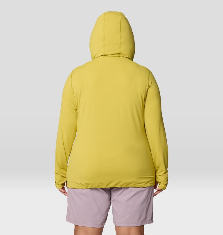 Women's Crater Lake Long Sleeve Hoody | 354 | 1X, Color: Bright Olive, image 3
