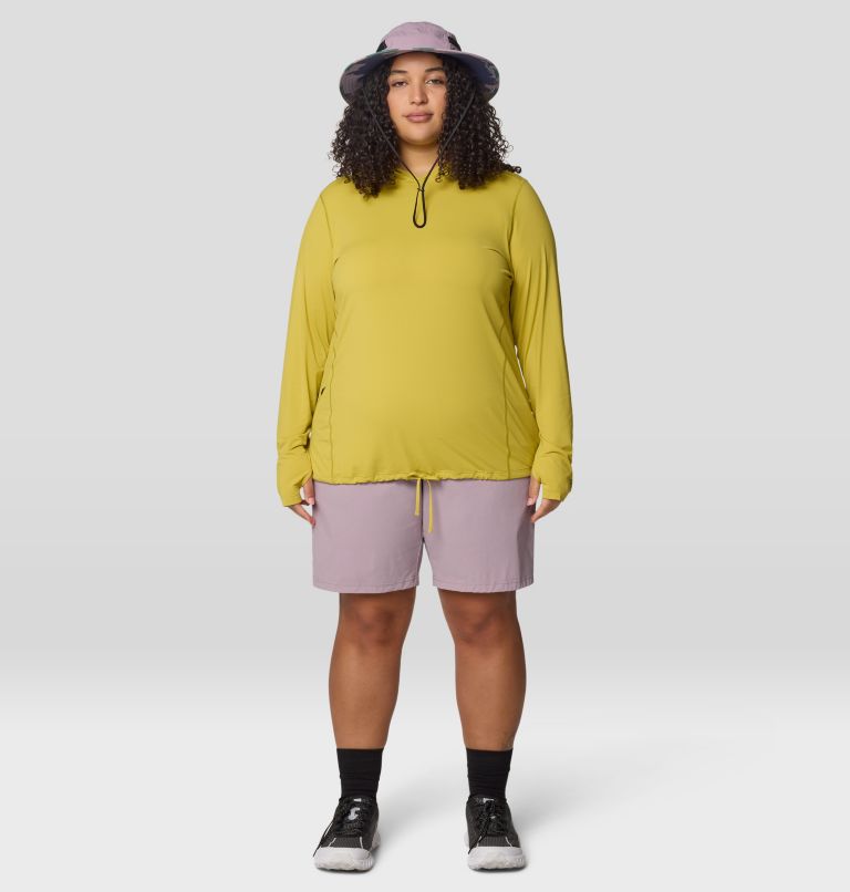 Women's Crater Lake Long Sleeve Hoody | 354 | 1X, Color: Bright Olive, image 2