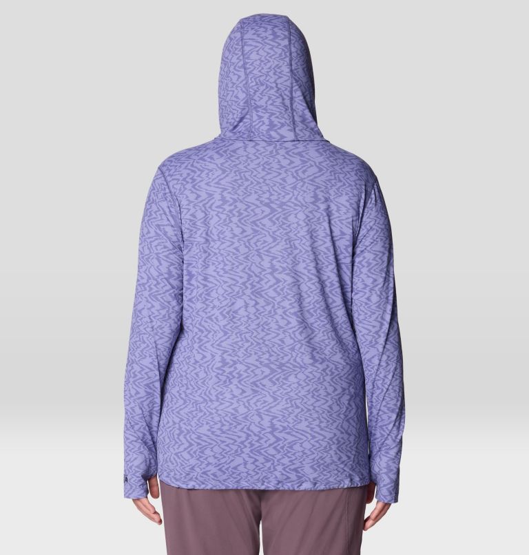 Women's Crater Lake Long Sleeve Hoody - Plus Size, Color: Avid Peaks Print, image 3