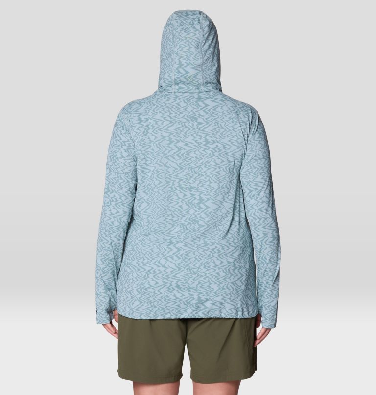 Women's Crater Lake Long Sleeve Hoody - Plus Size, Color: Ice Shadow Peaks Print, image 2