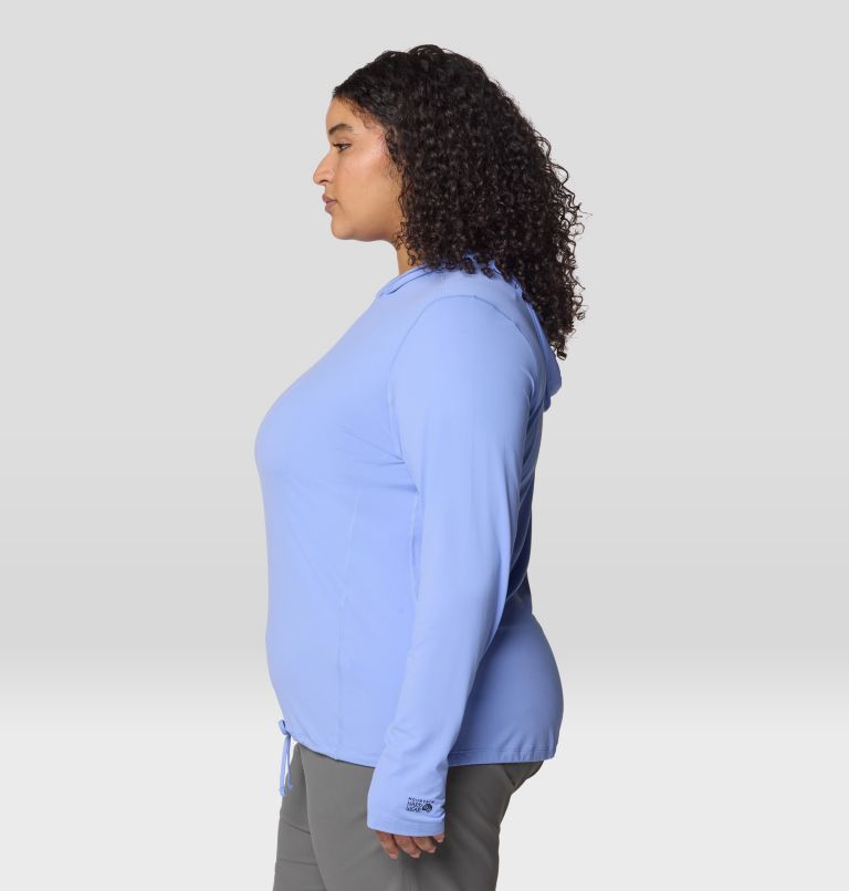 Women's Crater Lake Long Sleeve Hoody | 536 | 1X, Color: Light Illusion, image 4
